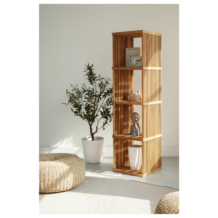 Regál LINEA akácie, výška 153 cm 1