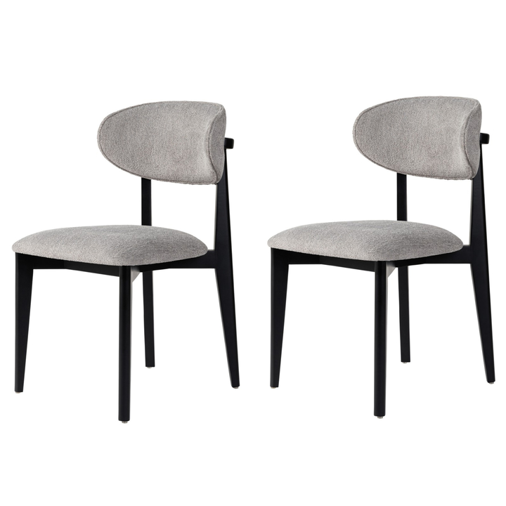 Sconto Jídelní židle  LIONTE šedá/černá, set 2 ks