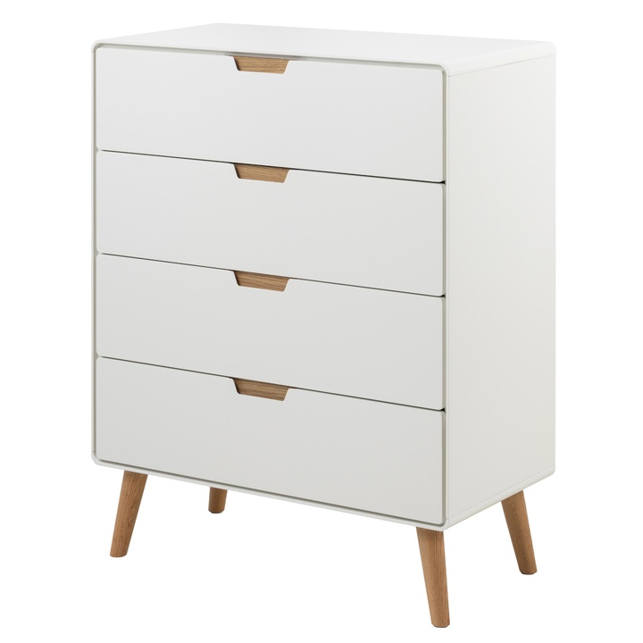 Sconto Komoda LOWELL 80 II bílá/dub