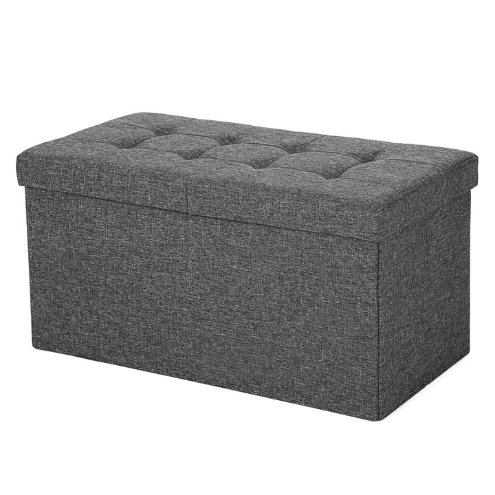 Sconto Taburet s úložným prostorem LSF47Q tmavě šedá