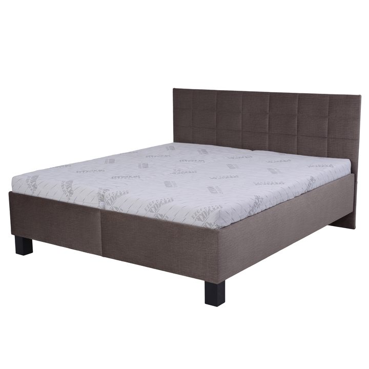Sconto Postel s matrací LUCCA 2 šedohnědá, 180x200 cm