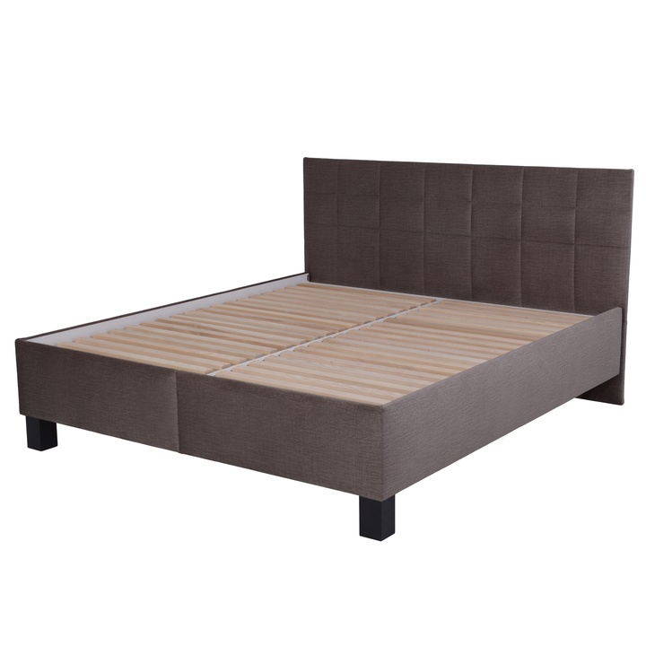 Sconto Postel s roštem LUCCA 2 šedohnědá, 160x200 cm