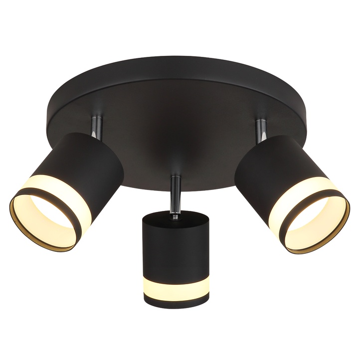 Sconto Bodové svítidlo LUCERO 3 černá/bílá