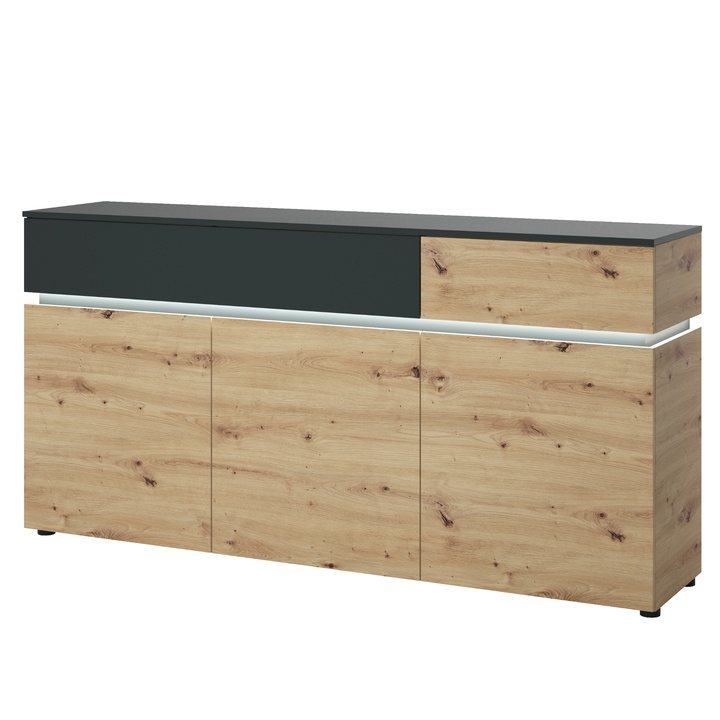 Sconto Komoda LUCI 2 dub artisan/šedá