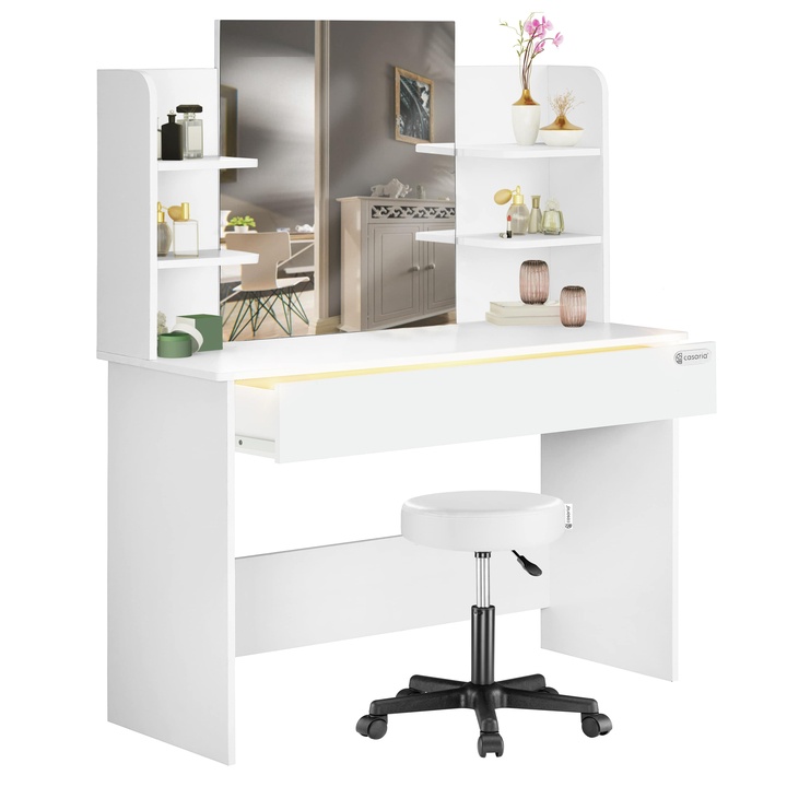 Toaletní stolek se stoličkou LUCIA 1 bílá 1