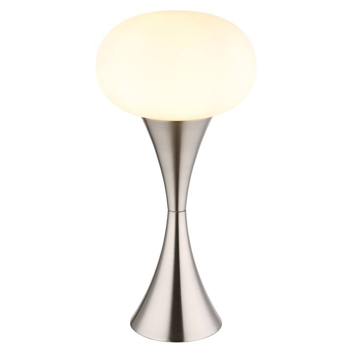 Sconto Stolní lampa LULA stříbrná/bílá