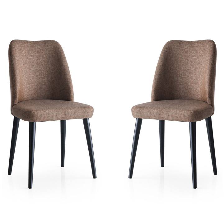 Sconto Jídelní židle LUNA hnědá, set 2 ks