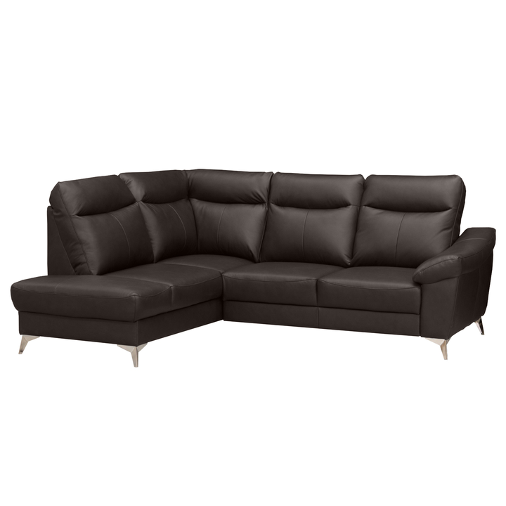 Sconto Sedací souprava LUNA levá, tmavě hnědá