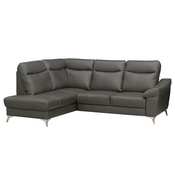 Sconto Sedací souprava LUNA levá, tmavě šedá