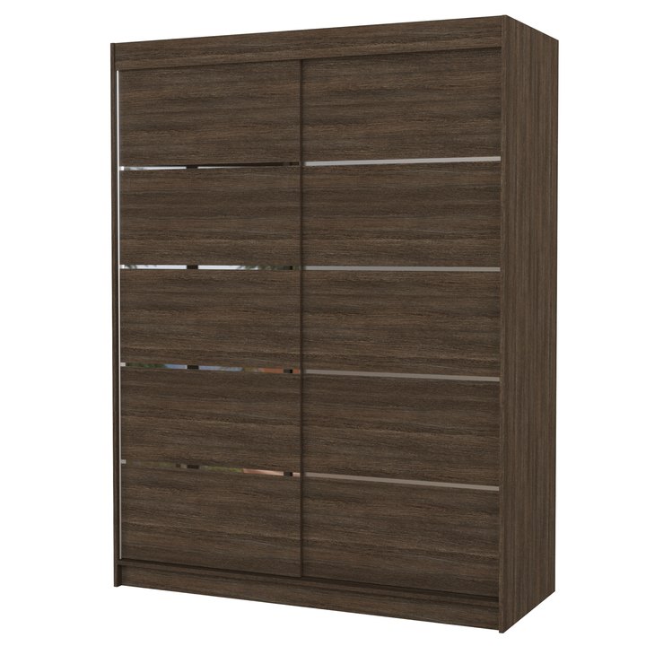 Sconto Šatní skříň LUSINE čokoládová