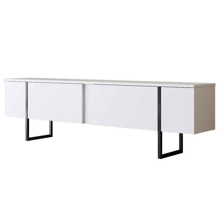 Sconto TV komoda LUXE bílá/černá