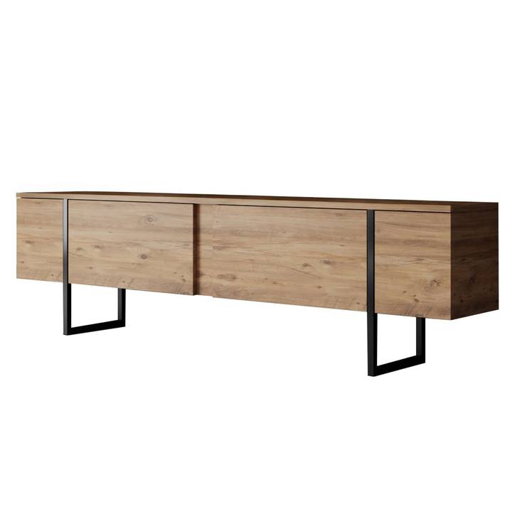 TV komoda LUXE borovice atlantic/černá 1