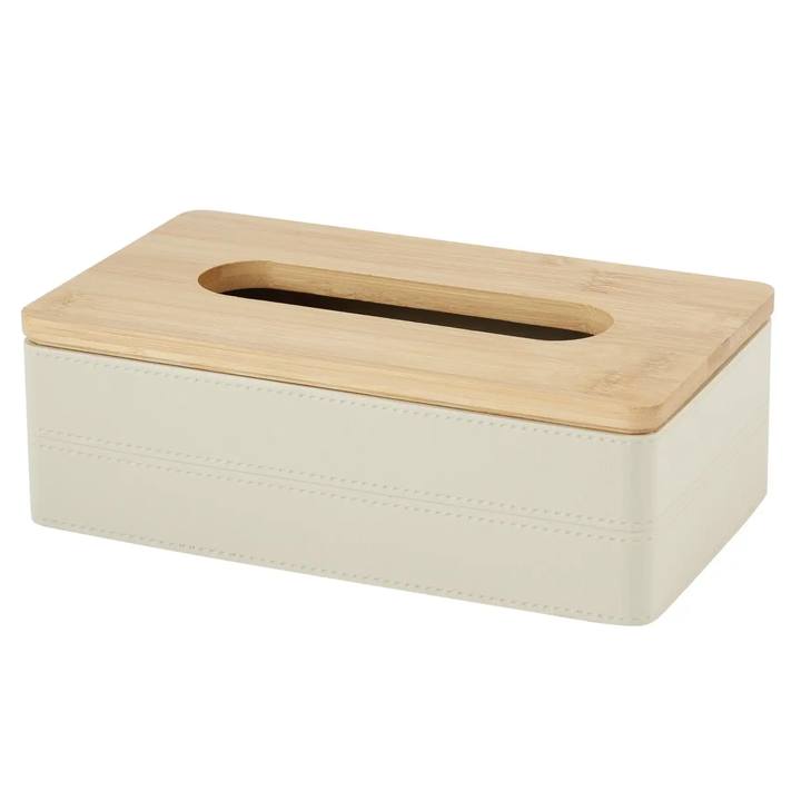 Box na papírové kapesníky LUXE béžová/přírodní 1