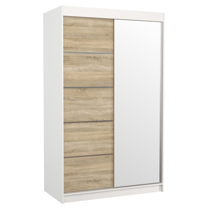 Šatní skříň LYNA bílá/dub sonoma 1