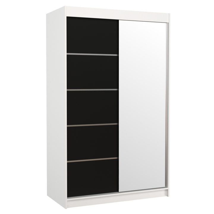 Sconto Šatní skříň LYNA bílá/černá