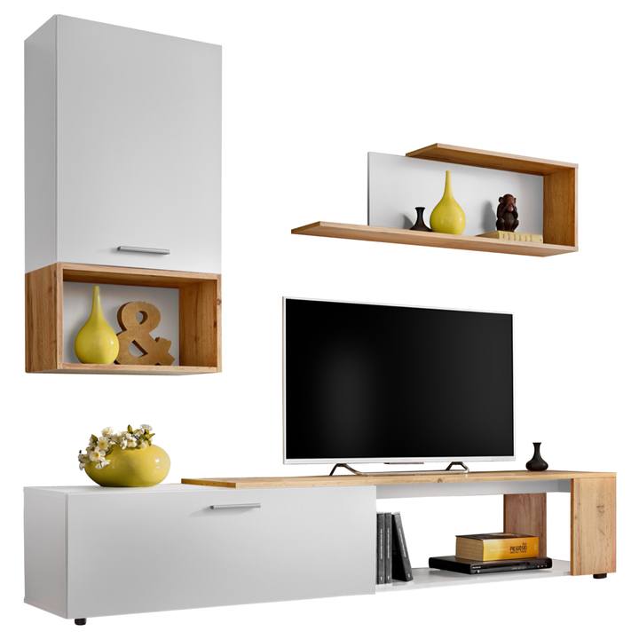 Sconto Obývací stěna MAD II dub wotan/bílá