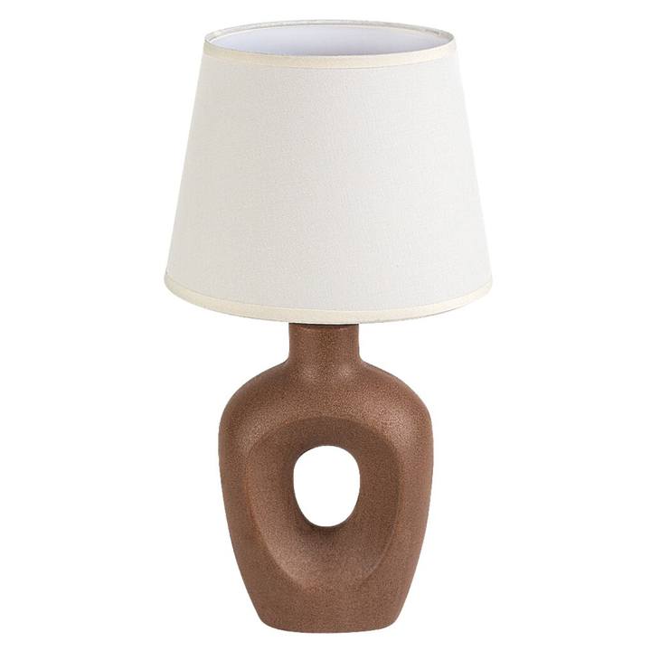 Stolní lampa MADELOR hnědá/béžová 1