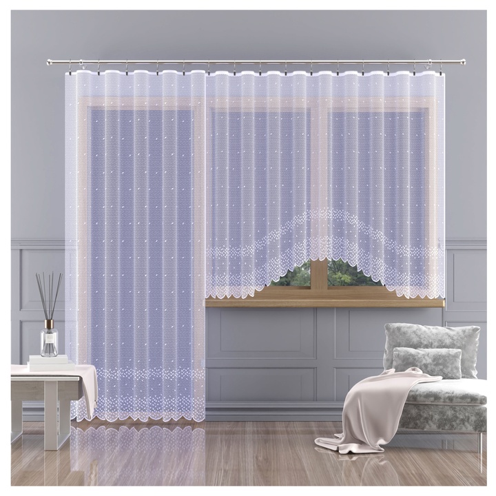 Sconto Záclona MADISON bílá, 400x160 cm