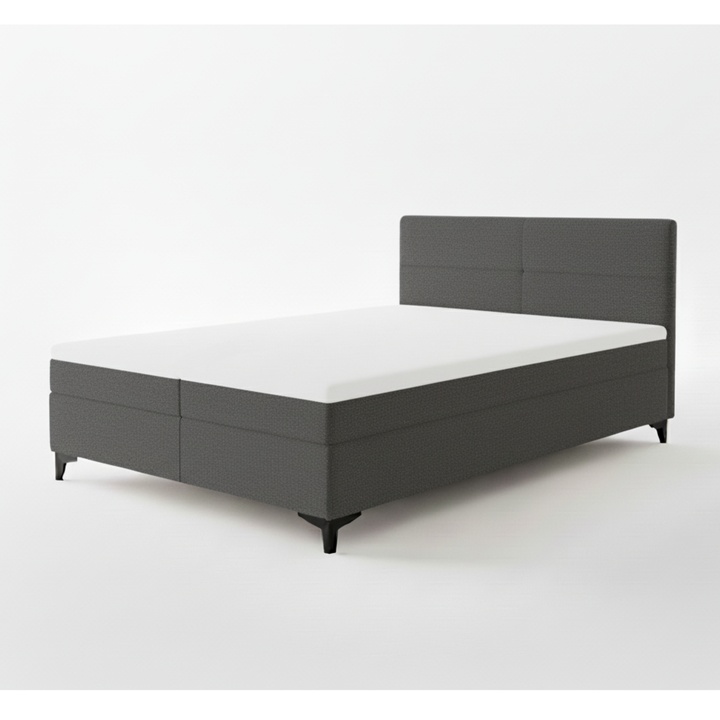 Sconto Postel s matrací a topperem MADONA šedá, 180x200 cm