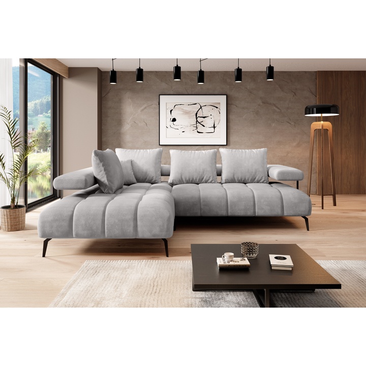 Sconto Sedací souprava MAGNETIC F L levá, šedá