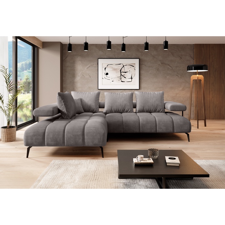 Sconto Sedací souprava MAGNETIC F L levá, hnědá