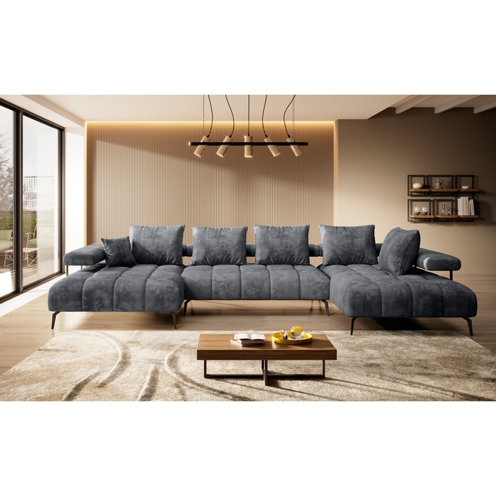 Sconto Sedací souprava MAGNETIC F XL pravá, černá