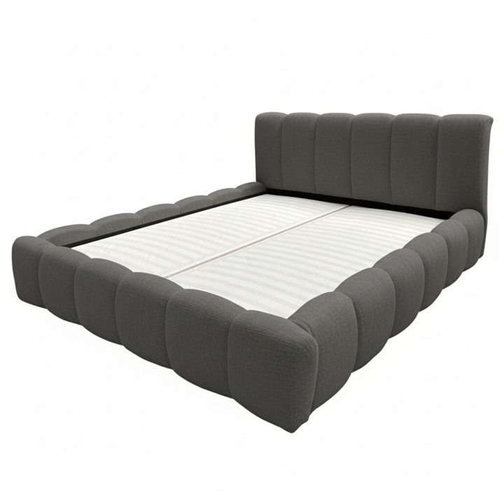 Sconto Postel s roštem MALAKAI antracitová, 180x200 cm