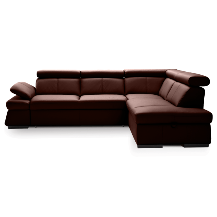 Sedací souprava MALPENSA pravá, tmavě hnědá 1