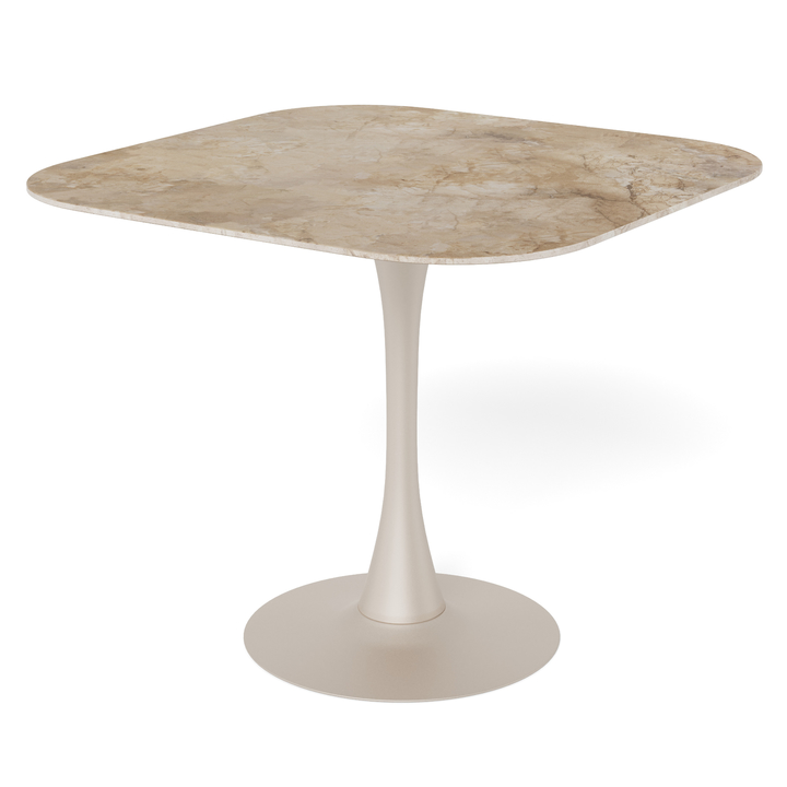 Sconto Jídelní stůl MALTA 90 hnědá aberta/šedá