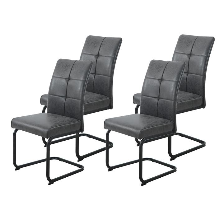 Sconto Jídelní židle MALTA I S vintage antracitová, set 4 ks