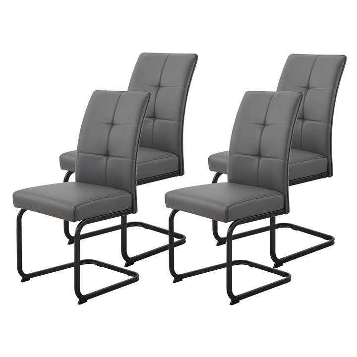 Sconto Jídelní židle MALTA II S šedá, set 4 ks