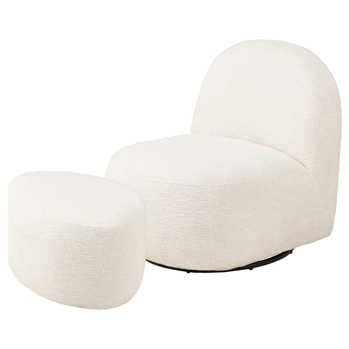 Sconto Křeslo s podnožkou MALU bílá