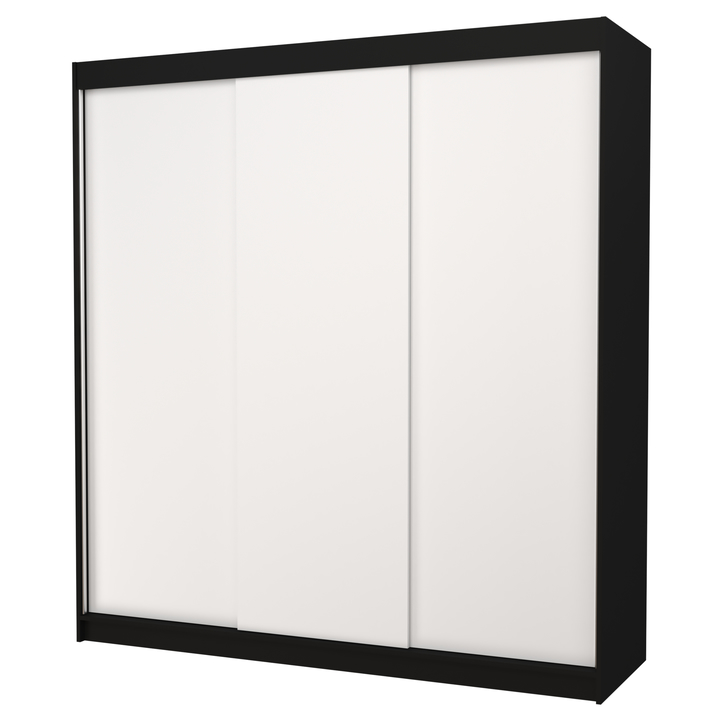 Sconto Šatní skříň MANOL černá/bílá