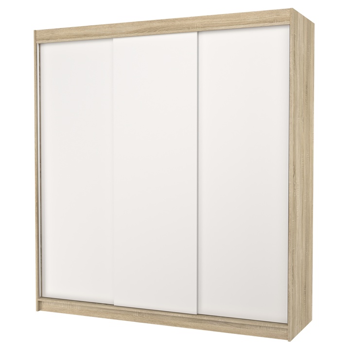 Sconto Šatní skříň MANOL dub sonoma/bílá