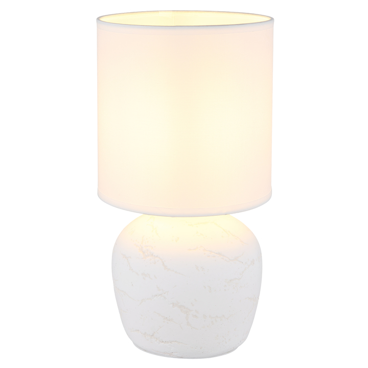 Sconto Stolní lampa MARBLE bílá