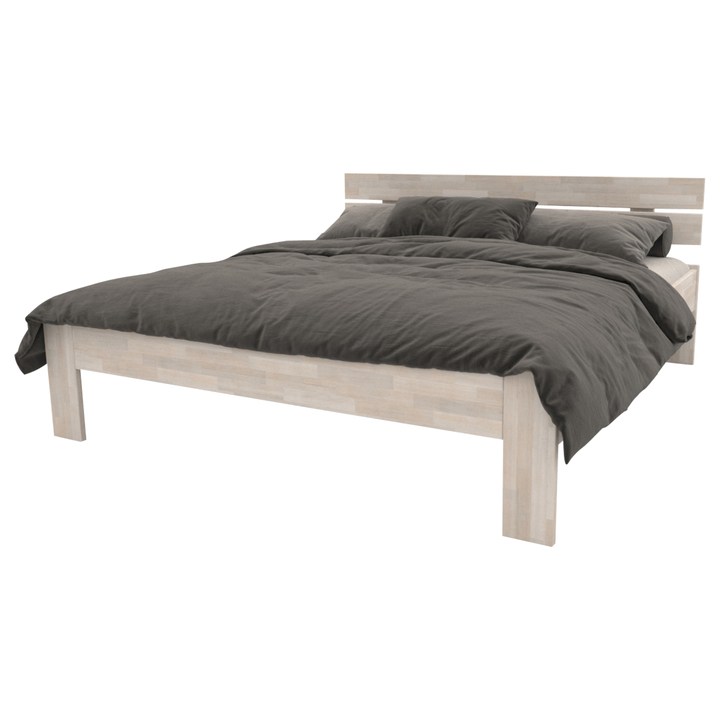 Postel MARIA II buk olej bílá, 180x200 cm 1