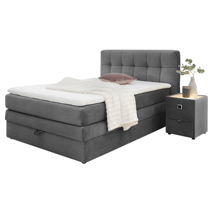 Postel boxspring MARILYN tmavě šedá 1