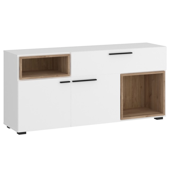 Sconto Komoda MARLOW 2 alpská bílá/dub castello