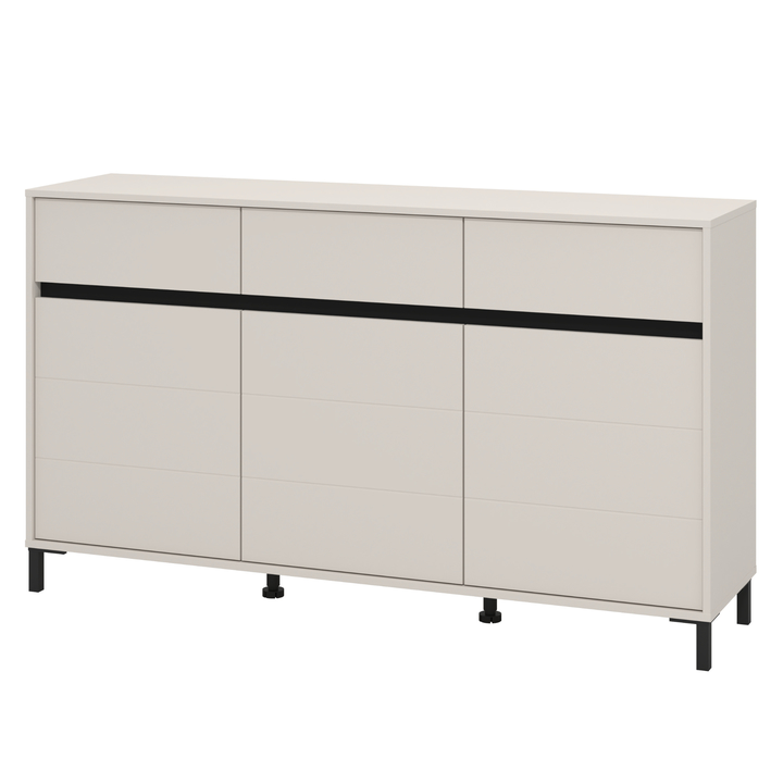 Sconto Komoda MARRON III kašmírová/matná černá