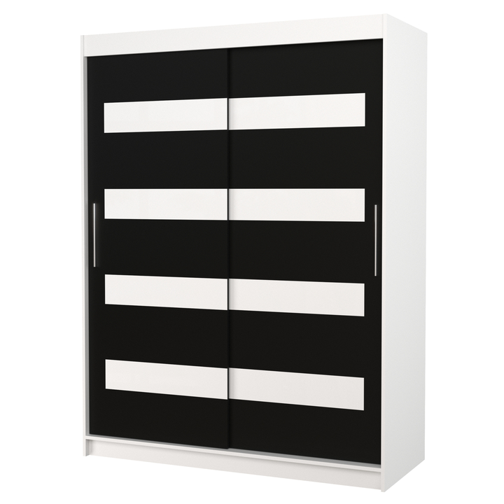 Sconto Šatní skříň MARTELL bílá/černá