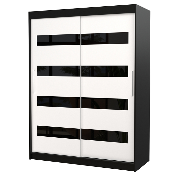 Sconto Šatní skříň MARTELL černá/bílá