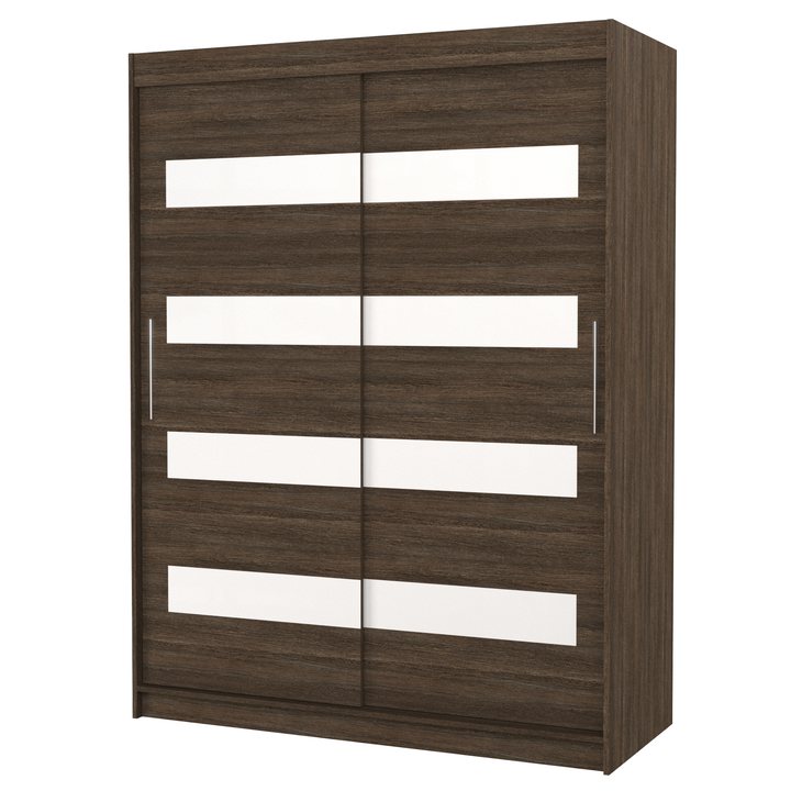 Sconto Šatní skříň MARTELL čokoládová/bílá