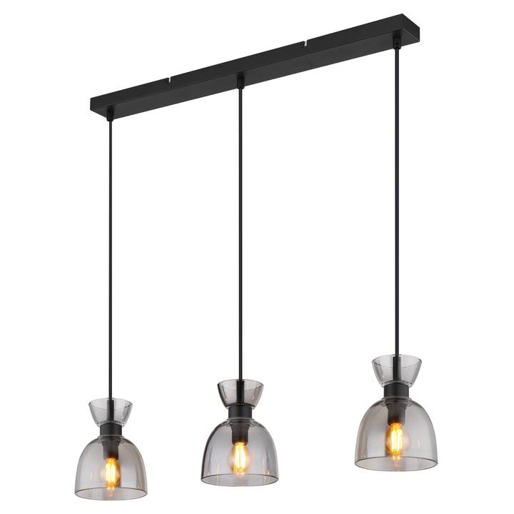 Sconto Závěsné svítidlo MASSEY černá/šedá