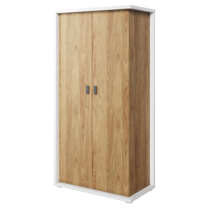 Sconto Šatní skříň MASSI 02 dub hikora/bílá