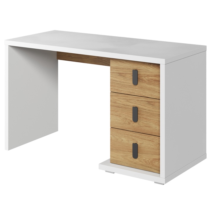 Sconto Psací stůl MASSI 06 dub hikora/bílá