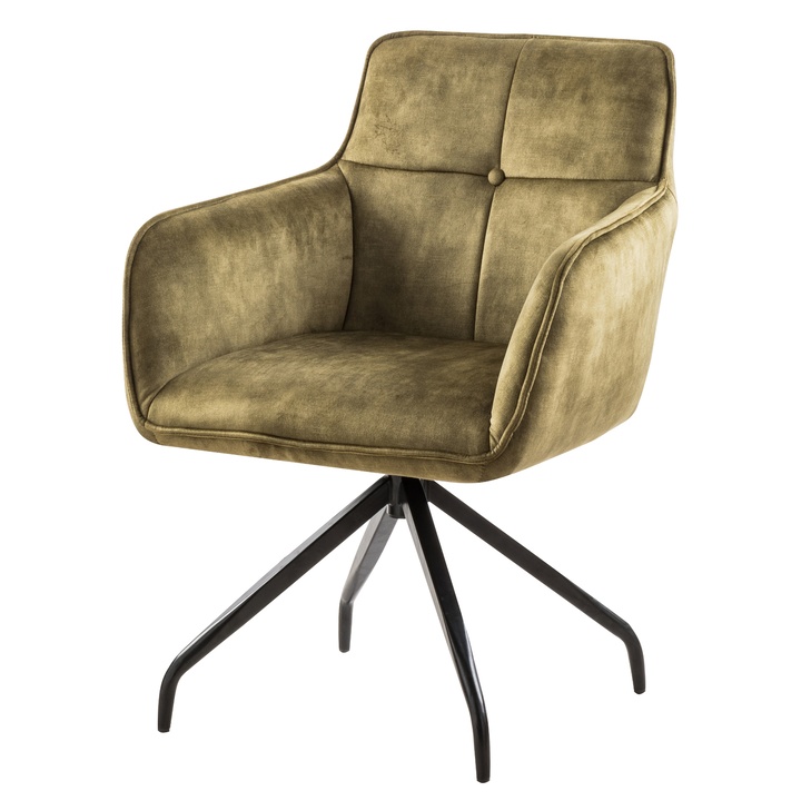 Sconto Jídelní židle MAYA olivová/černá