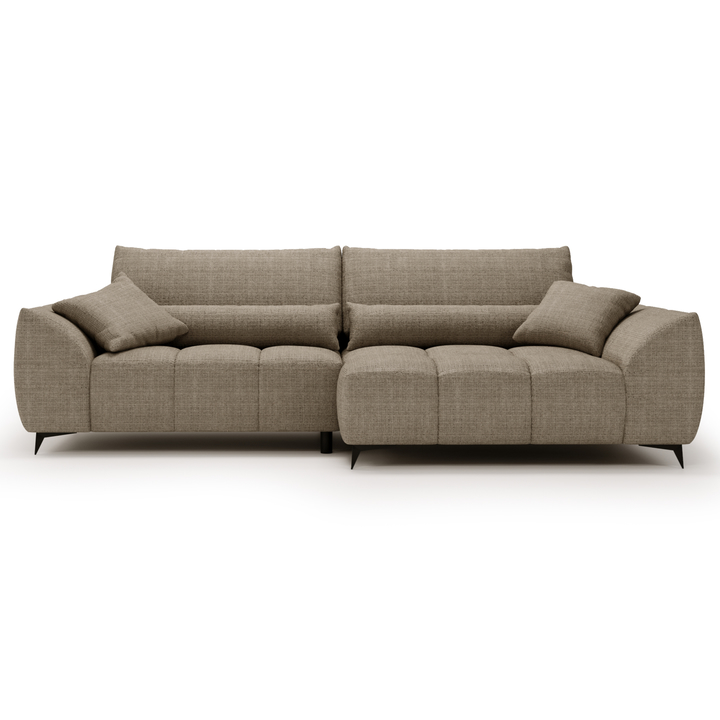 Sconto Sedací souprava MEDA pravá, hnědá