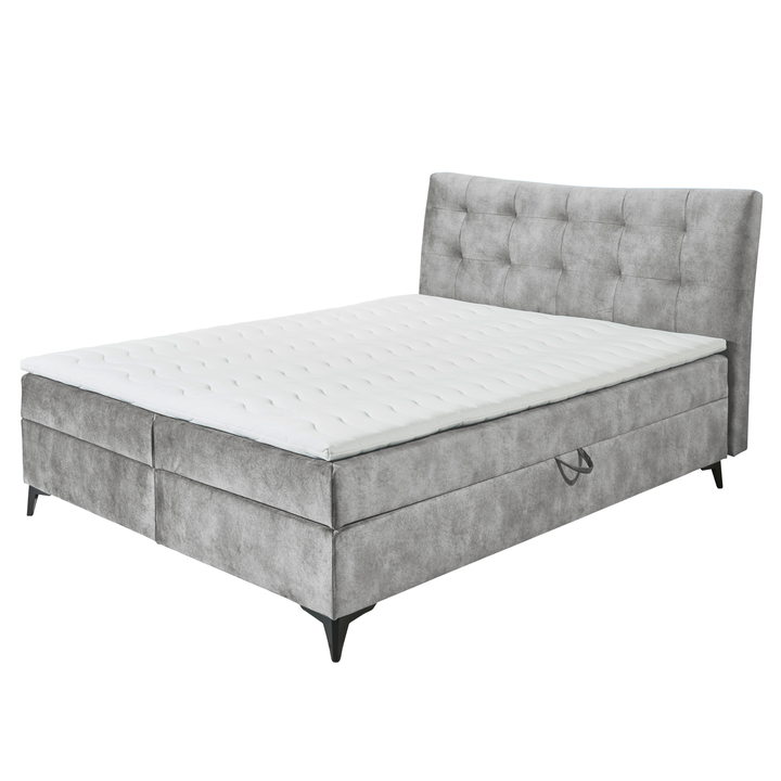 Sconto Postel s matrací a topperem MELROSE 1 světle šedá, 180x200 cm