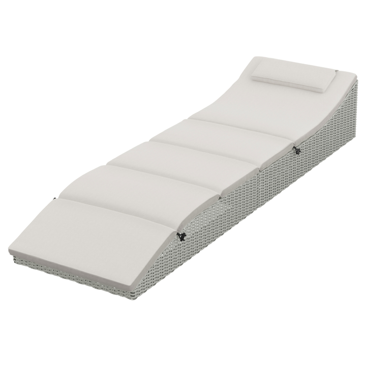 Sconto Zahradní lehátko MESSINA světle šedá/béžová