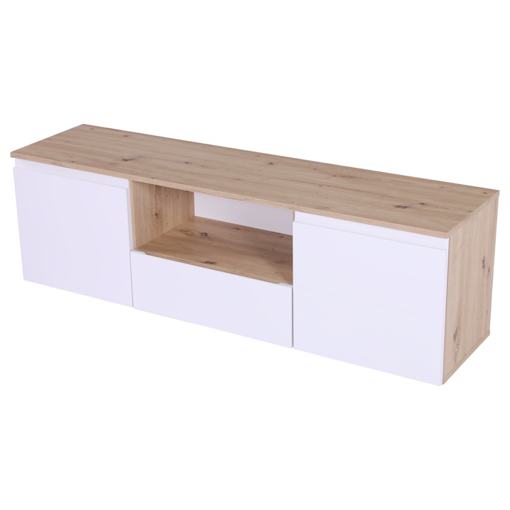 Sconto TV stolek MEZO 140 dub artisan/bílá